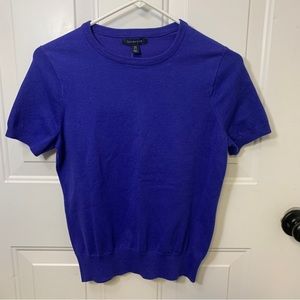 Lands End Womens Blue Crew Neck Pullover Sweater Size XS